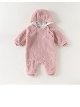 將圖片載入圖庫檢視器 D25285LS-冬季北歐風搖立絨連帽連體服
