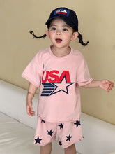 將圖片載入圖庫檢視器 XZ260892TG-夏季運動風短袖短褲套裝
