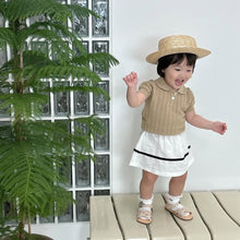 將圖片載入圖庫檢視器 MY7501SE-夏季男女童小翻領氣質提花兩粒扣短袖薄上衣
