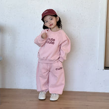 將圖片載入圖庫檢視器 CZ260828TG-春秋季韓版可愛圓領休閒兩件套
