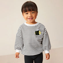 Load image into Gallery viewer, G20065TG-Autumn European and American striped long-sleeved cute bee top + trousers children&#39;s suit 

