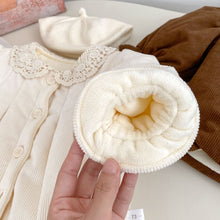 Load image into Gallery viewer, H10620SE-冬季蕾絲翻領加厚棉服外套
