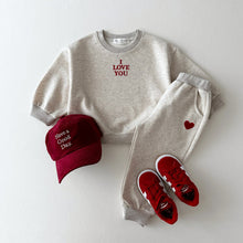 Load image into Gallery viewer, 24247TG-Autumn Korean version of letter embroidered top + trousers two-piece set
