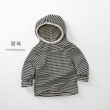 將圖片載入圖庫檢視器 25207SE-秋冬韓版百搭鋪絨保暖連帽上衣
