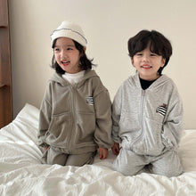 Load image into Gallery viewer, C83663TG- Spring boys and girls hooded sports sweatshirt two-piece set
