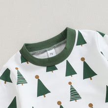 將圖片載入圖庫檢視器 35145TG-秋冬歐美聖誕樹滿版印花休閒兩件套
