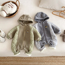 將圖片載入圖庫檢視器 ZDL5185LS-冬季奧粒絨連身衣｜貼標夾棉爬服
