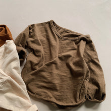 將圖片載入圖庫檢視器 2153SE-秋季韓版百搭素色竹節棉長袖T恤
