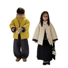 將圖片載入圖庫檢視器 2025D191SE-冬季韓版立領壓紋加厚休閒連帽外套
