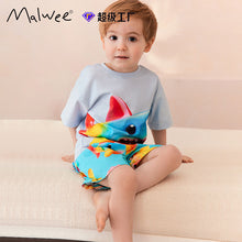 將圖片載入圖庫檢視器 10170TG-夏季男童圓領短袖家居套裝
