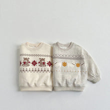 將圖片載入圖庫檢視器 625350SE-秋季韓版聖誕寬鬆圓領百搭長袖上衣
