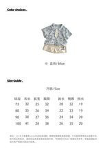 Load image into Gallery viewer, 622056TG-夏季｜滿印襯衫｜男童短袖工裝短褲套裝
