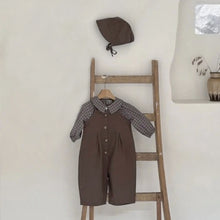 將圖片載入圖庫檢視器 Y9622LS-春夏季嬰兒單排扣背帶長版連身爬服&amp;兩件套&amp;三件套
