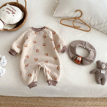 將圖片載入圖庫檢視器 ZDL5184LS-冬季條紋羊駝絨加絨連體爬服
