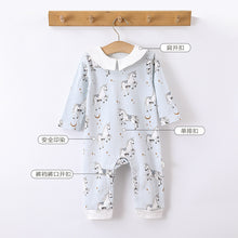Load image into Gallery viewer, D23290LS-Autumn long-sleeved cotton unicorn crawling suit (without hat) 
