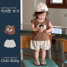 Load image into Gallery viewer, M627061TG-夏季｜小熊印花｜短褲套裝
