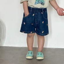 將圖片載入圖庫檢視器 XK260899PA-夏季刺繡牛仔五分短褲

