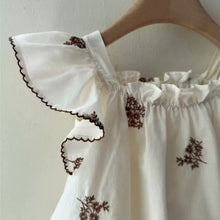 Load image into Gallery viewer, Y6513DS-Summer cotton embroidered flying sleeve dress 
