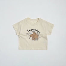 Load image into Gallery viewer, 51411SE-Summer Korean version of children&#39;s dinosaur print short-sleeved top 
