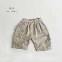 將圖片載入圖庫檢視器 23065PA-夏季韓版麻休閒工裝七分褲
