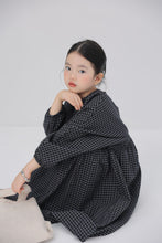 將圖片載入圖庫檢視器 BB2539PCW-秋款日系女童格子蝙蝠袖親子洋裝
