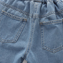 將圖片載入圖庫檢視器 112014PA-夏季女童牛仔短褲
