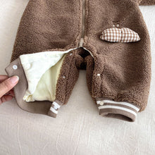 將圖片載入圖庫檢視器 ZDL5181LS冬季顆粒絨連身衣｜毛毛連帽爬服
