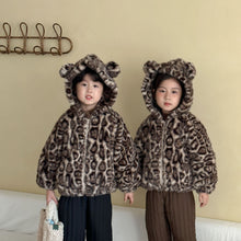 Load image into Gallery viewer, DW250620SE-冬季豹紋仿兔毛加厚外套
