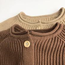 Load image into Gallery viewer, 25K01SE-春秋坑條針織開襟外套
