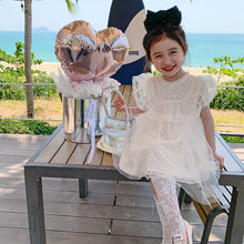 Load image into Gallery viewer, 51901DS-Summer Korean style flying sleeves fluffy mesh dress 
