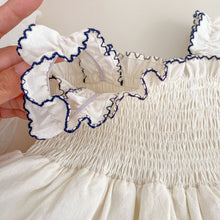 將圖片載入圖庫檢視器 H10792LS-夏季｜花朵刺繡｜吊帶包屁裙
