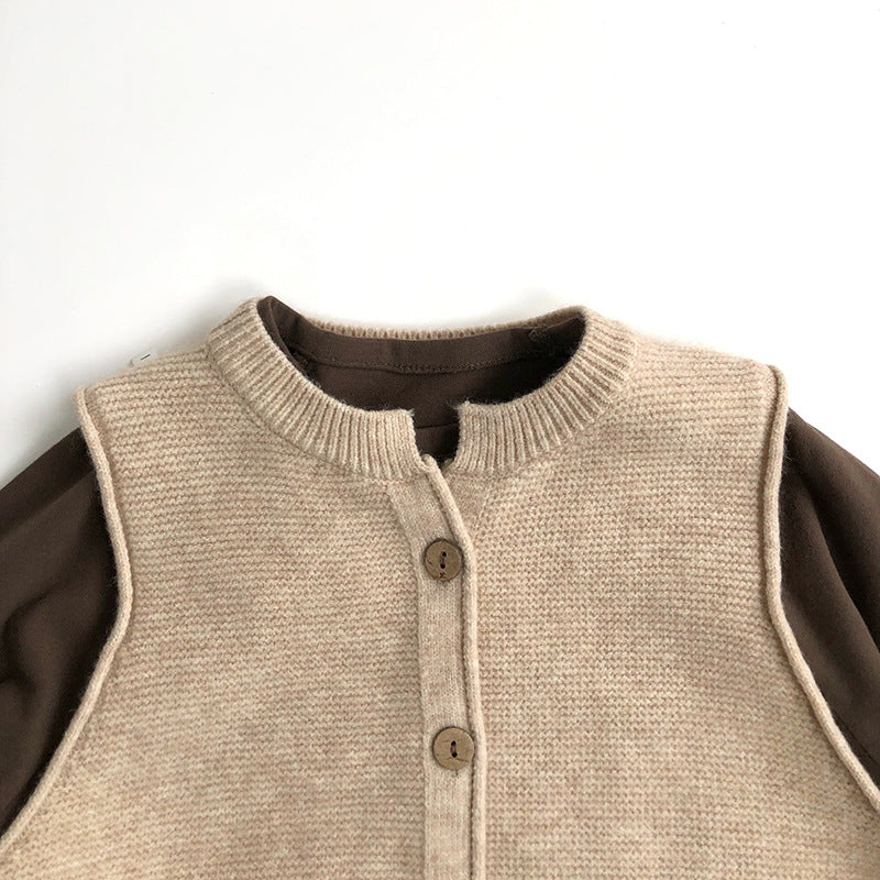 KB36SE-春秋寬鬆復古針織馬甲