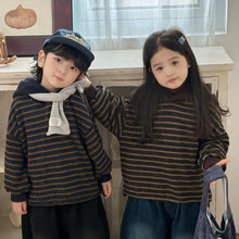 Load image into Gallery viewer, 25D46SE-冬季加絨條紋衛衣｜連帽保暖上衣
