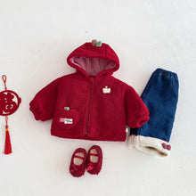 將圖片載入圖庫檢視器 ZDW5707SE-冬季可愛連帽中國風加厚棉服
