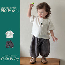 Load image into Gallery viewer, M627177TG-夏季｜簡約純棉｜短褲套裝
