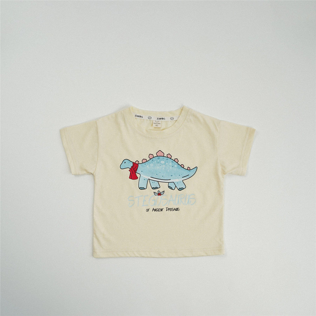 24048SE-Summer pure cotton cute dinosaur baby short-sleeved top