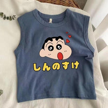 Load image into Gallery viewer, 71405SE-夏季純棉兒童無袖卡通印花上衣
