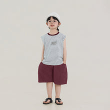 Load image into Gallery viewer, S122SE-夏日撞色條紋無袖背心
