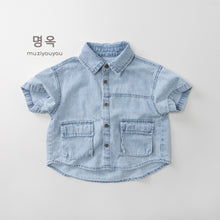 將圖片載入圖庫檢視器 26069SE-春夏｜牛仔韓版｜短袖襯衫
