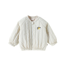 將圖片載入圖庫檢視器 D25281SE-秋冬刺繡壓紋拉鍊棉外套
