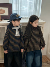 Load image into Gallery viewer, 25D46SE-冬季加絨條紋衛衣｜連帽保暖上衣
