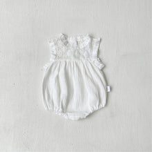 Load image into Gallery viewer, Y9649LS-夏季｜包屁衣｜蕾絲拼接紗布
