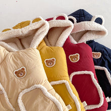 將圖片載入圖庫檢視器 ZDW5309SE-冬季小熊加絨連帽加厚棉外套
