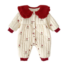 將圖片載入圖庫檢視器 H10633LS-冬季聖誕蘑菇刺繡加絨哈衣（加厚）
