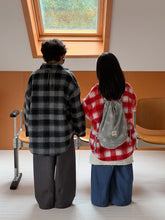 將圖片載入圖庫檢視器 2025D200SE-冬款韓版加棉格子 毛呢中長外套
