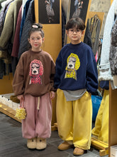 將圖片載入圖庫檢視器 2025D218SE-冬季韓版加厚頭巾狗狗印花休閒圓領上衣
