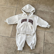 將圖片載入圖庫檢視器 CZ260863TG-春秋季復古字母連帽休閒兩件套
