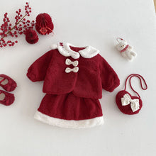將圖片載入圖庫檢視器 ZDT5240TG冬季娃娃領拜年套裝｜加厚兩件式
