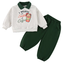 將圖片載入圖庫檢視器 DZ250659TG-秋冬季聖誕翻領運動休閒兩件套
