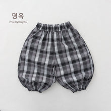 將圖片載入圖庫檢視器 26131SE-夏季｜復古格子｜束腳防蚊燈籠褲
